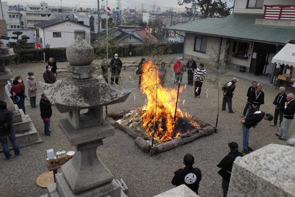 令和元年とんど祭の写真